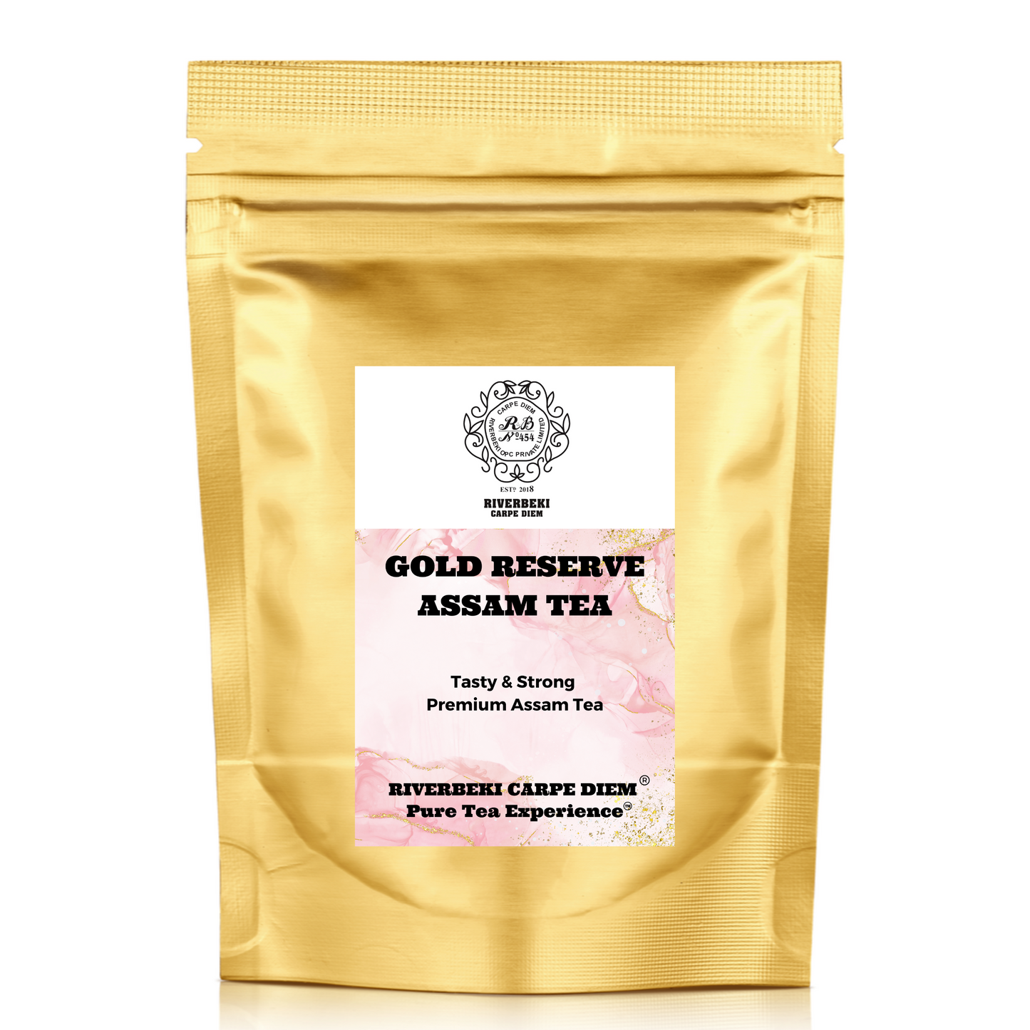 Riverbeki Assam Gold Reserve Tea | Premium Single-Origin Assam Tea | Bold Flavor & Rich Aroma | 100% Pure & Unblended